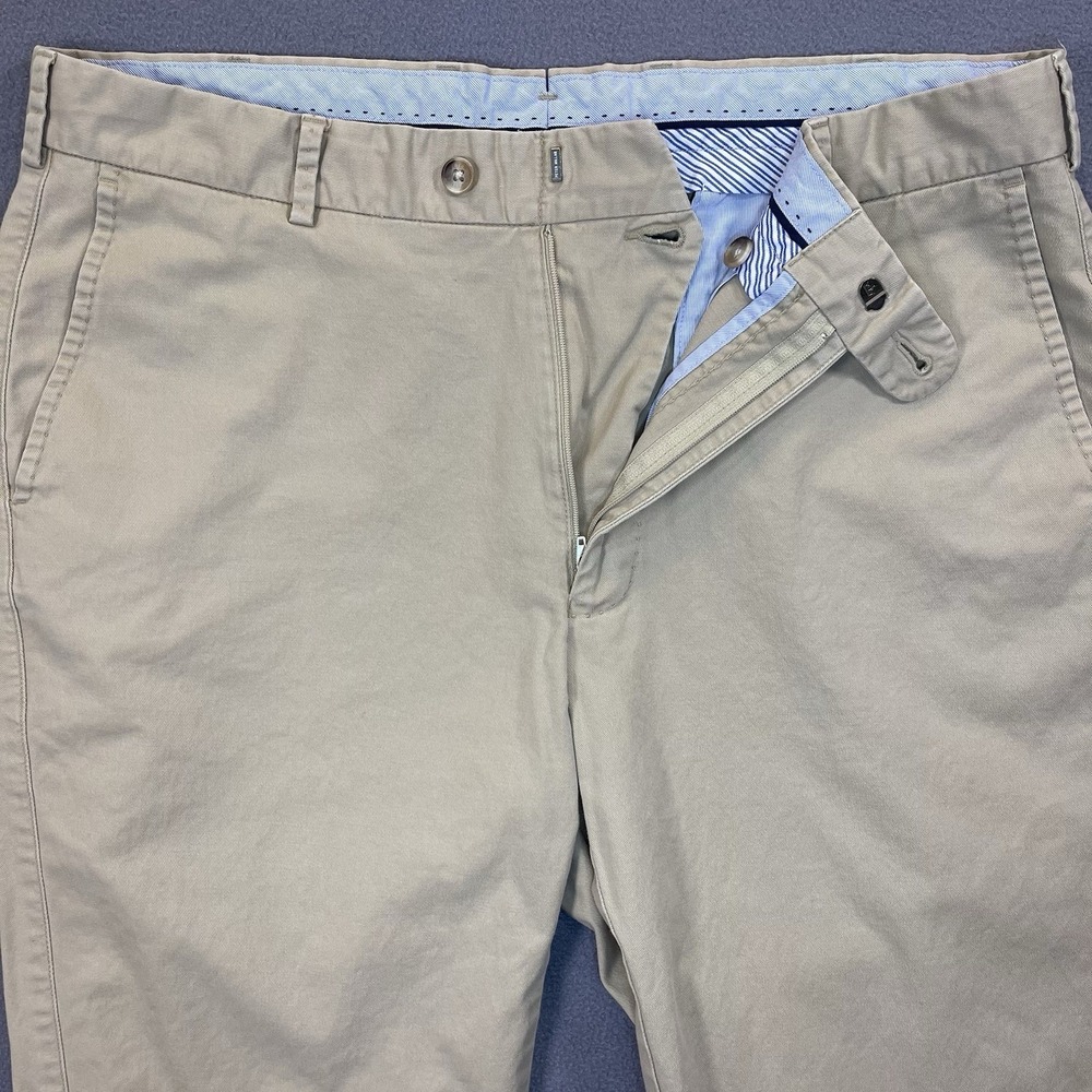 Peter Millar Pants Mens 36x30 Beige Khaki Chino Straight Leg Casual Preppy - Picture 4 of 10